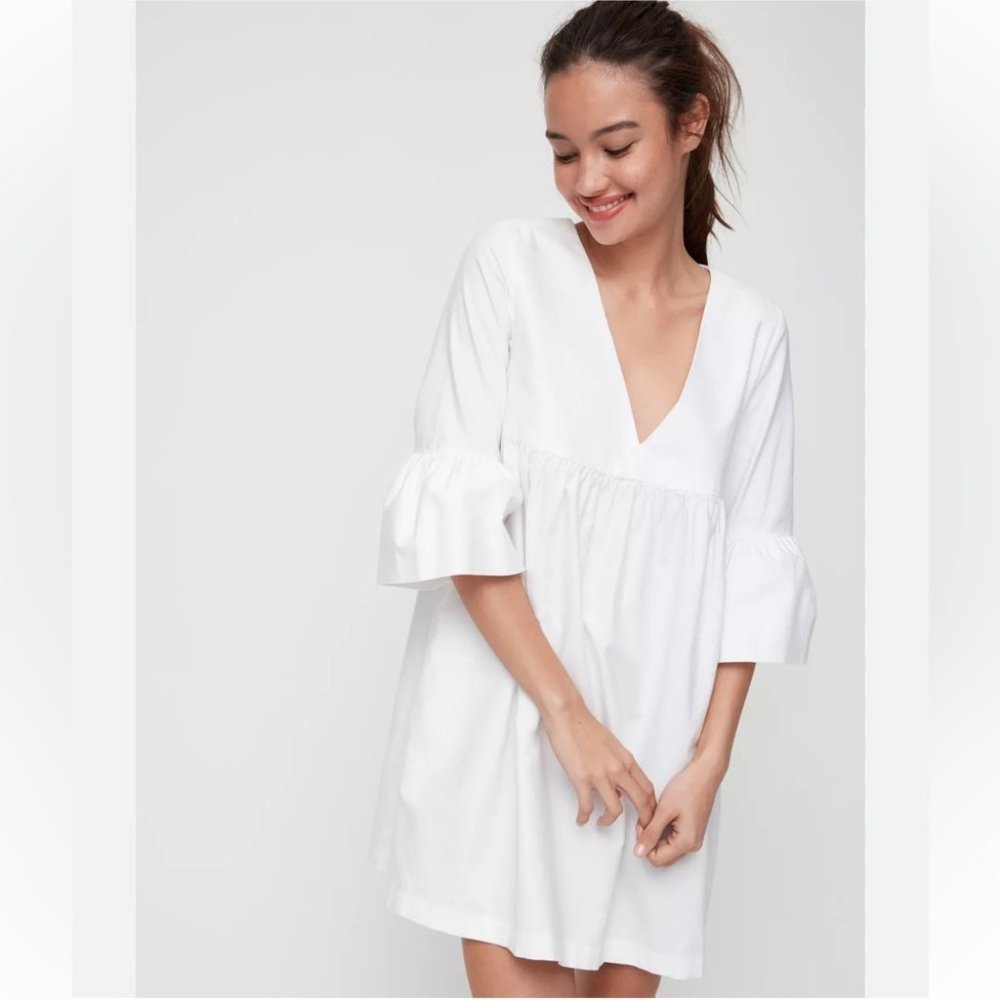 Sunday Best Bell Sleeve White Dress